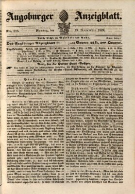 Augsburger Anzeigeblatt Montag 19. November 1849