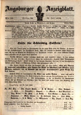 Augsburger Anzeigeblatt Freitag 19. Juli 1850