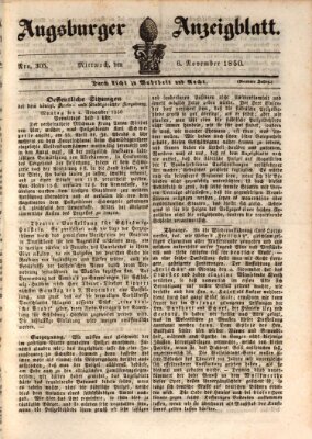 Augsburger Anzeigeblatt Mittwoch 6. November 1850