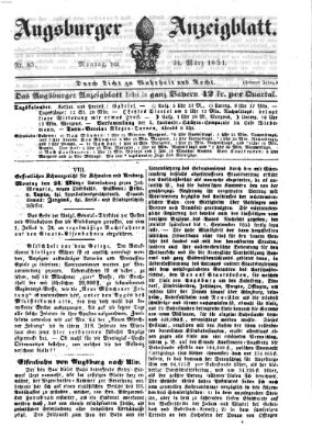 Augsburger Anzeigeblatt Montag 24. März 1851