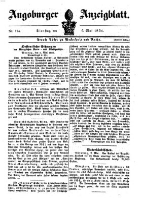 Augsburger Anzeigeblatt Dienstag 6. Mai 1851