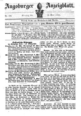 Augsburger Anzeigeblatt Montag 12. Mai 1851