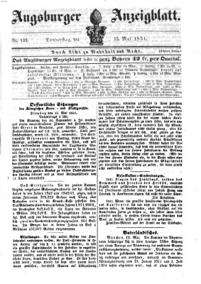 Augsburger Anzeigeblatt Donnerstag 15. Mai 1851