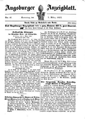 Augsburger Anzeigeblatt Sonntag 7. März 1852