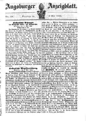 Augsburger Anzeigeblatt Sonntag 9. Mai 1852