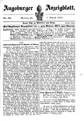 Augsburger Anzeigeblatt Montag 1. August 1853