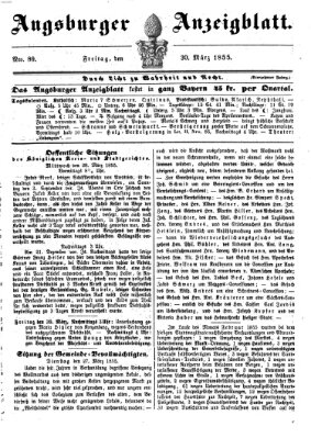 Augsburger Anzeigeblatt Freitag 30. März 1855