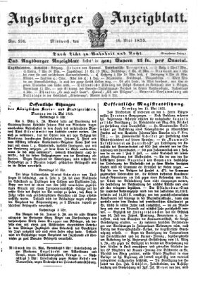 Augsburger Anzeigeblatt Mittwoch 16. Mai 1855