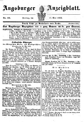 Augsburger Anzeigeblatt Freitag 18. Mai 1855