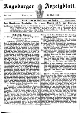 Augsburger Anzeigeblatt Montag 21. Mai 1855