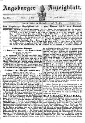 Augsburger Anzeigeblatt Sonntag 17. Juni 1855