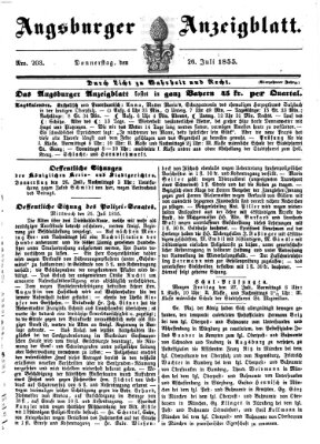 Augsburger Anzeigeblatt Thursday 26. July 1855