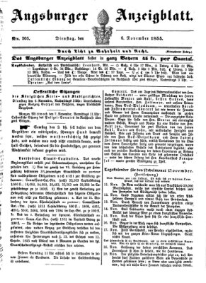 Augsburger Anzeigeblatt Dienstag 6. November 1855