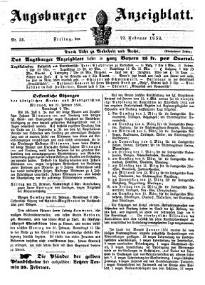 Augsburger Anzeigeblatt Freitag 22. Februar 1856