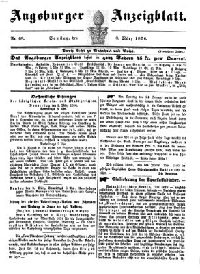 Augsburger Anzeigeblatt Samstag 8. März 1856