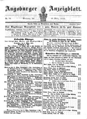 Augsburger Anzeigeblatt Montag 10. März 1856