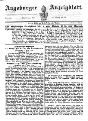 Augsburger Anzeigeblatt Sonntag 16. März 1856