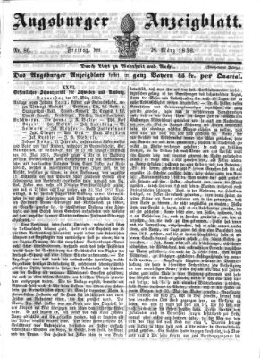 Augsburger Anzeigeblatt Freitag 28. März 1856