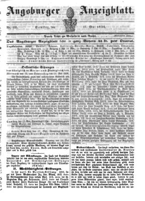 Augsburger Anzeigeblatt Samstag 17. Mai 1856