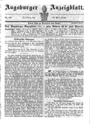 Augsburger Anzeigeblatt Dienstag 20. Mai 1856