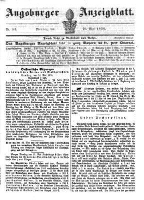 Augsburger Anzeigeblatt Montag 26. Mai 1856