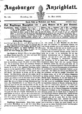 Augsburger Anzeigeblatt Samstag 31. Mai 1856