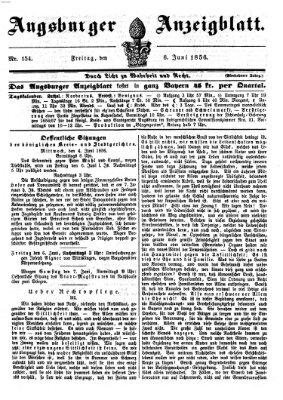 Augsburger Anzeigeblatt Freitag 6. Juni 1856