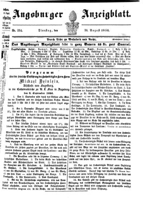 Augsburger Anzeigeblatt Dienstag 26. August 1856