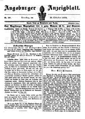 Augsburger Anzeigeblatt Dienstag 28. Oktober 1856