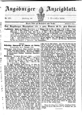 Augsburger Anzeigeblatt Freitag 7. November 1856