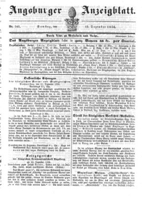 Augsburger Anzeigeblatt Samstag 13. Dezember 1856