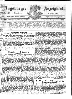 Augsburger Anzeigeblatt Dienstag 5. Mai 1857