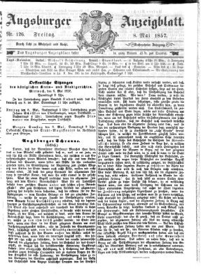 Augsburger Anzeigeblatt Freitag 8. Mai 1857