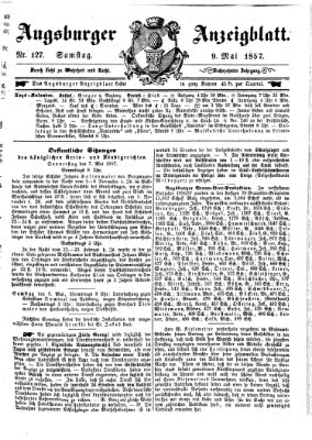 Augsburger Anzeigeblatt Samstag 9. Mai 1857