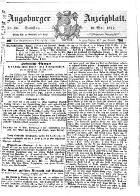 Augsburger Anzeigeblatt Samstag 16. Mai 1857