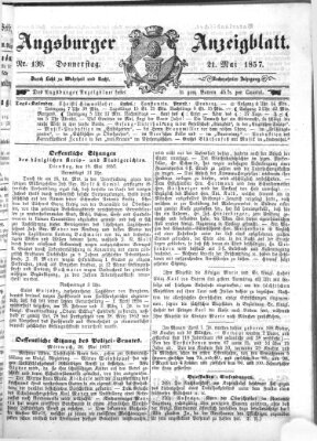 Augsburger Anzeigeblatt Donnerstag 21. Mai 1857