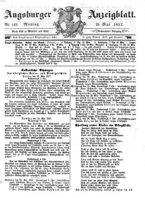 Augsburger Anzeigeblatt Montag 25. Mai 1857