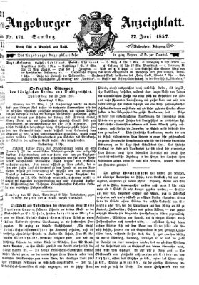 Augsburger Anzeigeblatt Samstag 27. Juni 1857