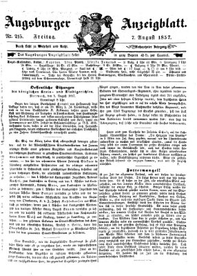 Augsburger Anzeigeblatt Freitag 7. August 1857