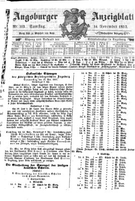 Augsburger Anzeigeblatt Samstag 14. November 1857