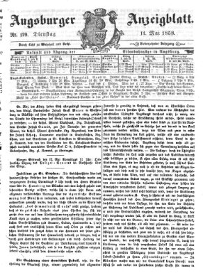 Augsburger Anzeigeblatt Dienstag 11. Mai 1858