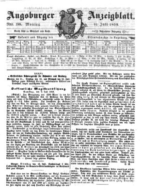 Augsburger Anzeigeblatt Montag 11. Juli 1859