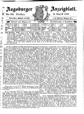 Augsburger Anzeigeblatt Dienstag 16. August 1859