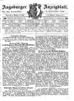 Augsburger Anzeigeblatt Donnerstag 15. September 1859