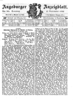 Augsburger Anzeigeblatt Sonntag 13. November 1859