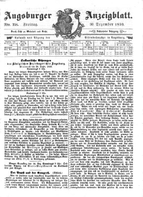 Augsburger Anzeigeblatt Freitag 30. Dezember 1859