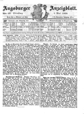 Augsburger Anzeigeblatt Dienstag 8. Mai 1860