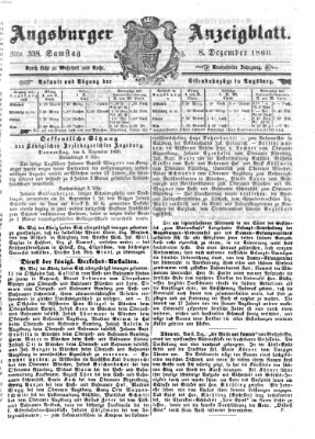 Augsburger Anzeigeblatt Samstag 8. Dezember 1860