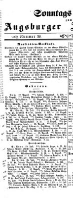 Augsburger Anzeigeblatt Sonntag 2. September 1860