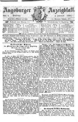 Augsburger Anzeigeblatt Freitag 4. Januar 1861